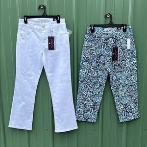 Tummy Sculpt  Denim Ankle Boot Jeans & Capri 2-Pack Size 6